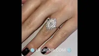 Marquise Diamond Vintage Double Halo Engagement Ring