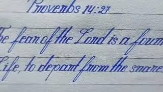 Yeshu ka vachan Proverbs 14:27 || Bible vachan || English writing practice video || Proverbs 14:27