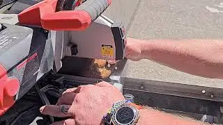 Cutting rock slabs on a #Harbor Freight DIAMONDBACK  10 in. Wet Tile Saw with Sliding Table