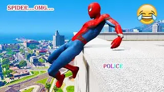 Gta 5 Spiderman Police Chase EP-1 | GTA V Funny #gta5 #gta5hindi #spiderman #gta5mods #gta5gameplay