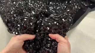Black Velvet Sequin Fabric