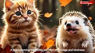 Hero Cat Rescues Trapped Hedgehog from Leaf Pile! 🐱🍂