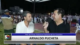 Arnaldo Pucheta (Entrevista) - Peña del Primer Festival de Chamamé del Sur Correntino
