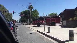 Rialto Fire ME202 and MA202 responding to a medical emergency.