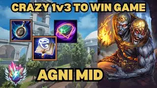 CRAZY 1v3 TO WIN THE GAME - Agni Mid Smite 2 Gameplay
