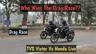 TVS Victor Vs Honda Livo || Who Wins the Drag Race || UP65 Racers