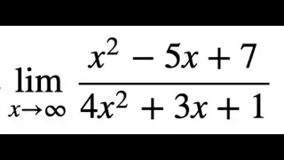 Calc I: Limit at infinity example (easy)