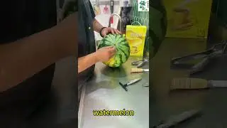 Professional watermelon cutting#asmr #fruit#shorts