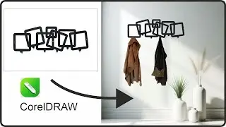CorelDraw cutting out backgrounds and creating visualizations of laser cut decorations from metal