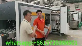 small Corrugated carton box flexo printer slotter rotary die cutter folder gluer bundle inline