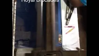 Natural Indigo brocade saree weaving