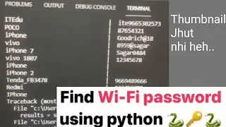 Wi-Fi Password Finder using Python...