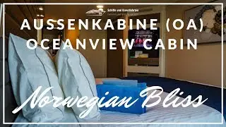 Norwegian Bliss: Aussenkabine - Oceanview Cabin (Im Bug mit Blick auf das Helipad)