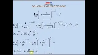 Granica ciągu (granice z wzorem na liczbę e)