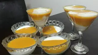 MANGO COCONUT PUDDING || TROPICAL PUDDING || THAI STYLE PUDDING