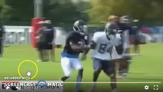 NFL Titans Cornerback DB 1 on 1s Practice - Cornerback Pro Breakdown
