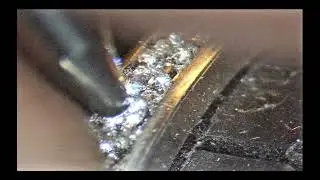 9ct white gold grain set diamond ring💍