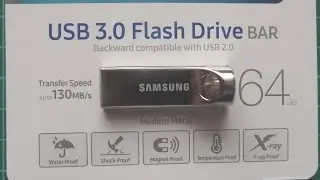 Samsung USB 3.0 Flash Drive BAR 64GB unboxing and benchmarks