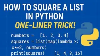 How to Square a List in Python Without Loops (One-Liner Trick!)