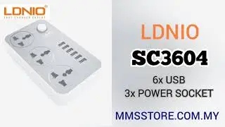 LDNIO SC3604 ANTI STATIC POWER SOCKET - 6x USB 3x POWER SOCKET (3.4A)