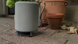 mockup sample - cerasonar concrete mini outdoor speaker