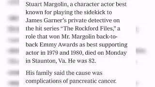 Stuart Margolin, Emmy Winner for &lsquo;The Rockford Files,&rsquo; Dies at 82 #shorts