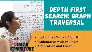 Depth First Search: Graph Traversal | Data Structure#86