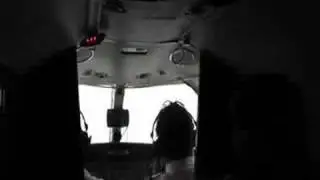 Flying through a hail storm  - cockpit view