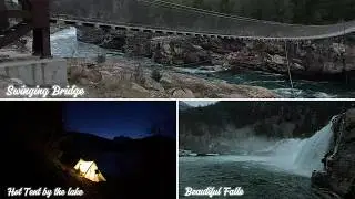 Solo Hot Tent Camping Adventure | Sleeping Giant, Beautiful Lake, Waterfalls & a Swinging Bridge