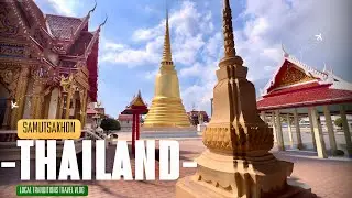One Quiet Day in Samutsakhon : Exploring Wat Tuek , Thailand Vlog