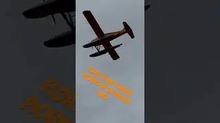 Float Plane Taking off from Beluga Lake in Homer Alaska.  Airplane Traffic Picking up for Summer!