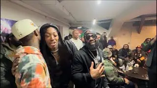 Smack Tay Roc and Ms. Hustle right before the battle. &ldquo;We tied up 2-2!&rdquo;