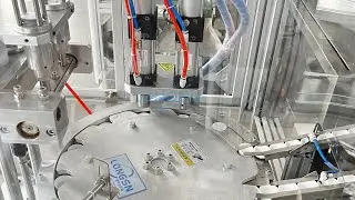 #capassemblymachine Plastic Child proof cap assembly and wad inserting machine liner lining machine