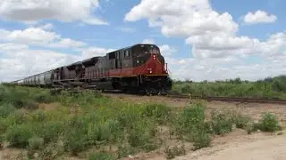 SLOW 10 MPH Freight Train on BAD TRACK!