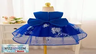 Glamorique Kids Christmas Baby Girls Partywear Blue Sequin Tulle Trail Dress Review