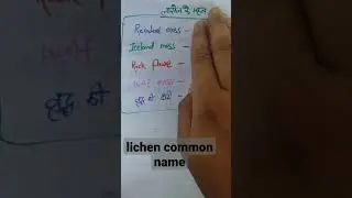 lichens common name part 1 in hindi