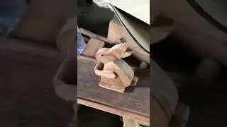 Walking wooden kangaroo  #shorts