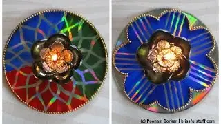 Two innovative CD candle holders | Recycling old CDs | Best out of waste