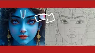 How to draw krishna eyes 👀 drawing step by step full outline tutorial video 📸 // radhe radhe ❤️//