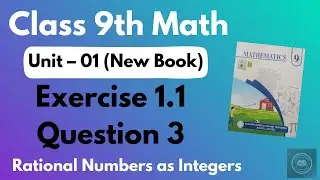 Class 9 Math | Chapter 1 Exercise 1| Q3 |Concept of Rational Numbers as Integers | Full Explanation