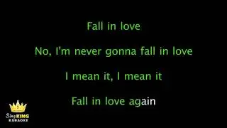 I'LL NEVER FALL IN LOVE AGAIN Tom Jones Karaoke Lower Key