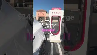Supercharging my Tesla Model Y from 15% to 80% in 20 min. ⚡️ #teslamodely #modely #supercharger