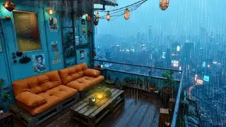 Атмосфера дождя на крыше 🌧️ Осенние Lo-Fi Chill биты | Музыка для учебы, сна и расслабления