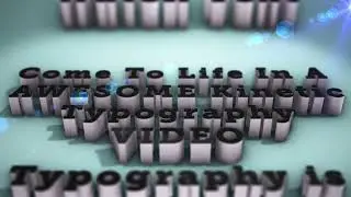 Typography Created with Element 3D by Video Copilot