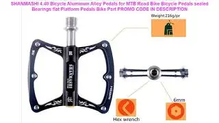 Review SHANMASHI 4.40 Bicycle Aluminum Alloy Pedals for MTB Road Bike