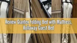 Review Giantex Folding Bed with Mattress, Rollaway Guest Bed w/ 4 Inch Memory Foam Mattress, Sturdy