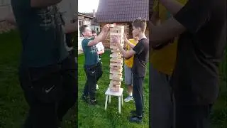 #jenga огромная игра Дженга падающая башня