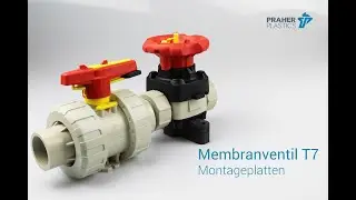 H&ouml;henausgleich mittels Montageplatten bei einem Membranventil T7