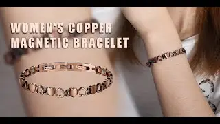 RainSo Puer Copper Magnetic Therapy Bracelets for Women