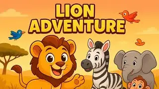 🦁 Lion Adventure | Brave Lion Cub & Jungle Friends | Kids Cartoon Story, Ai generated video. 